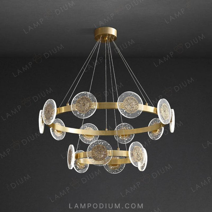 Circular chandeliers and light fixtures. LETICIA