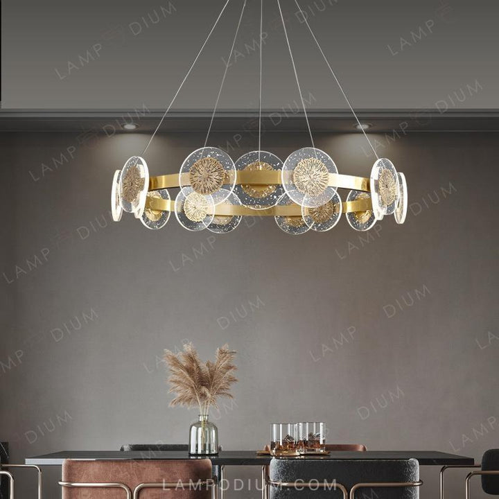 Circular chandeliers and light fixtures. LETICIA