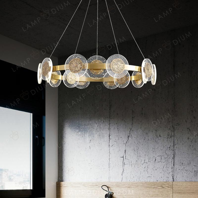 Circular chandeliers and light fixtures. LETICIA