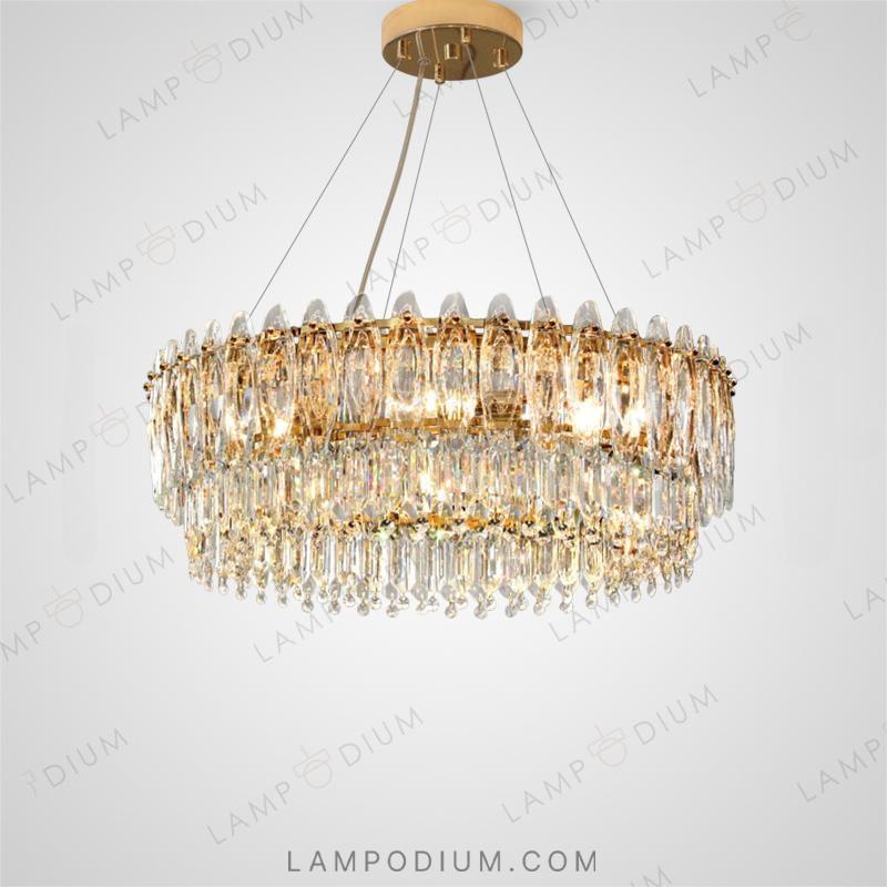 Circular chandeliers and lamps LIONEL RING