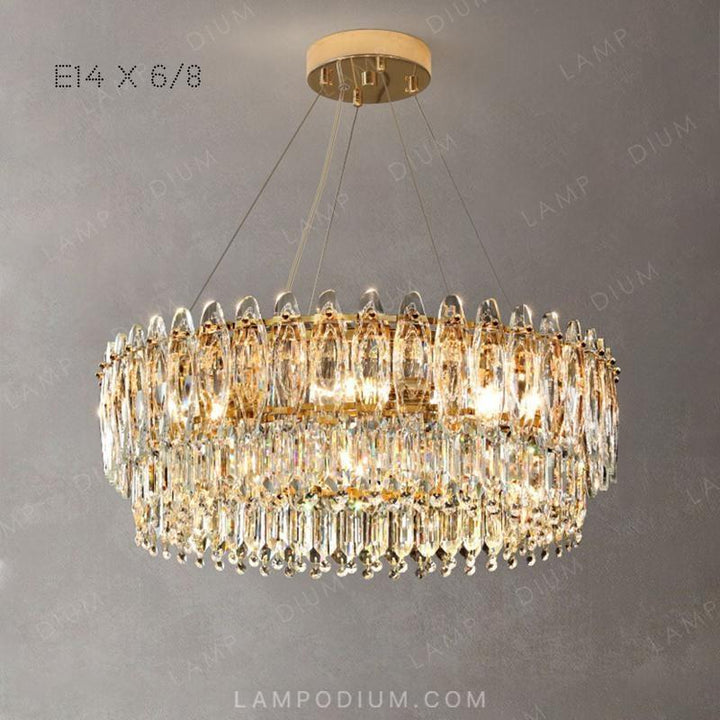 Circular chandeliers and lamps LIONEL RING