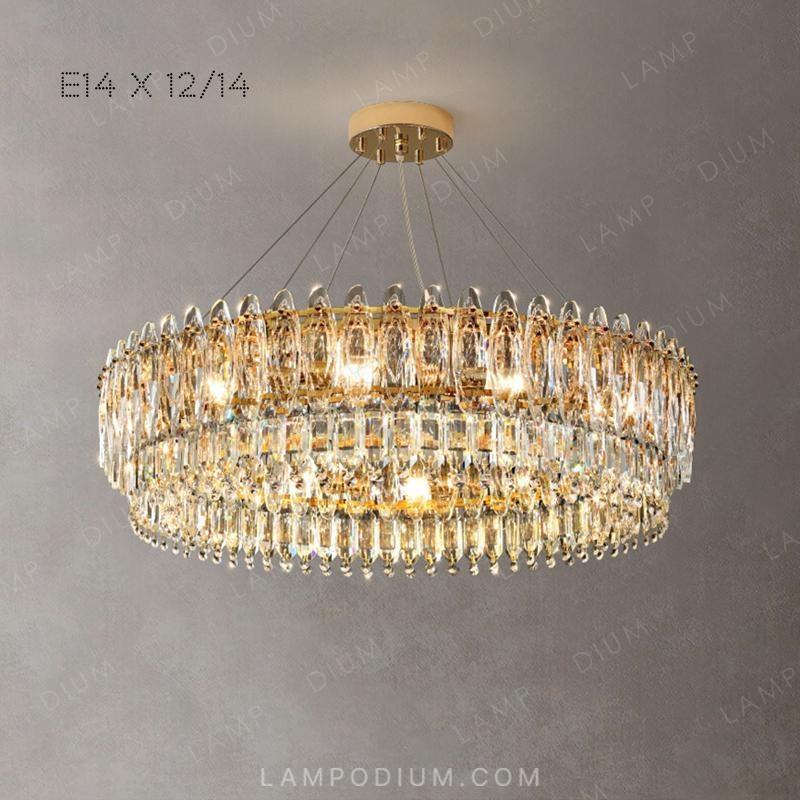 Circular chandeliers and lamps LIONEL RING