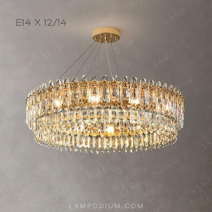 Circular chandeliers and lamps LIONEL RING