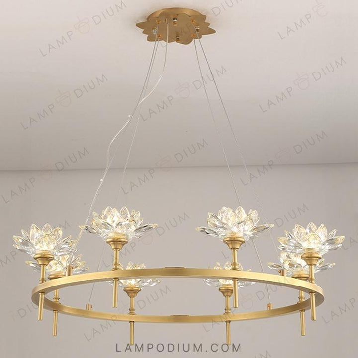 Circular chandeliers and light fixtures LOTOS