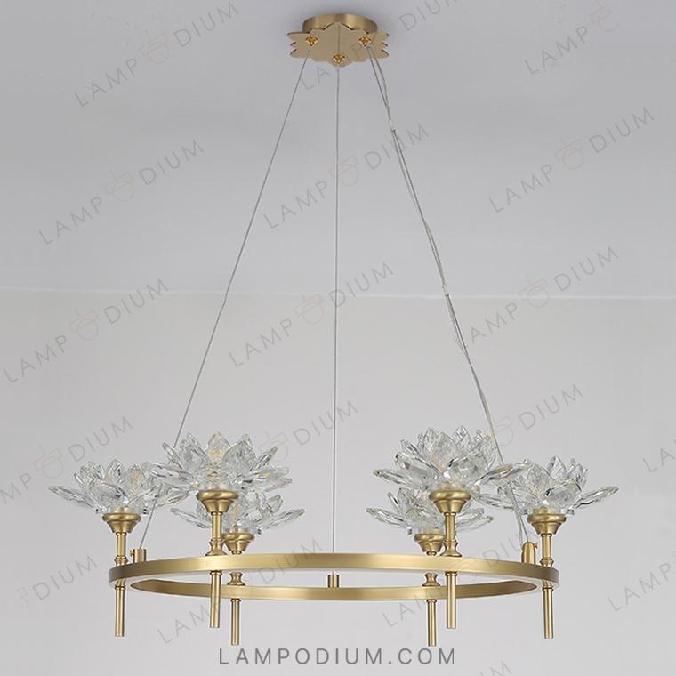 Circular chandeliers and light fixtures LOTOS