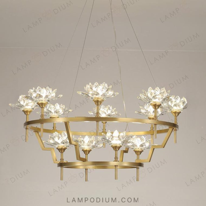 Circular chandeliers and light fixtures LOTOS