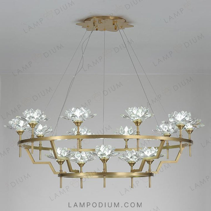 Circular chandeliers and light fixtures LOTOS