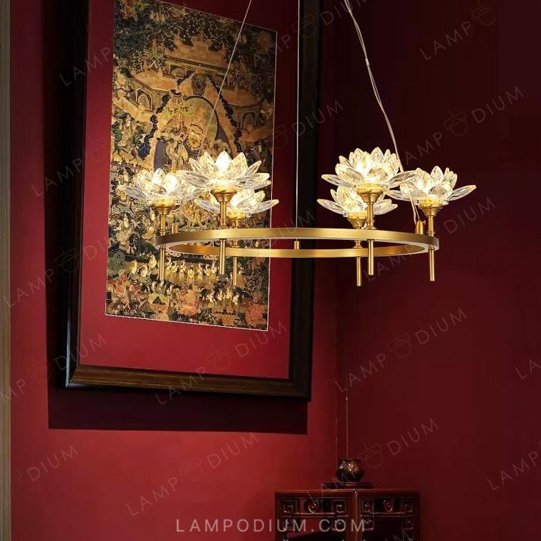 Circular chandeliers and light fixtures LOTOS