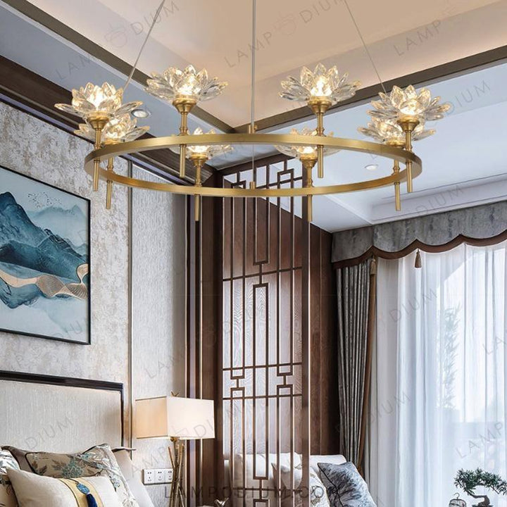 Circular chandeliers and light fixtures LOTOS