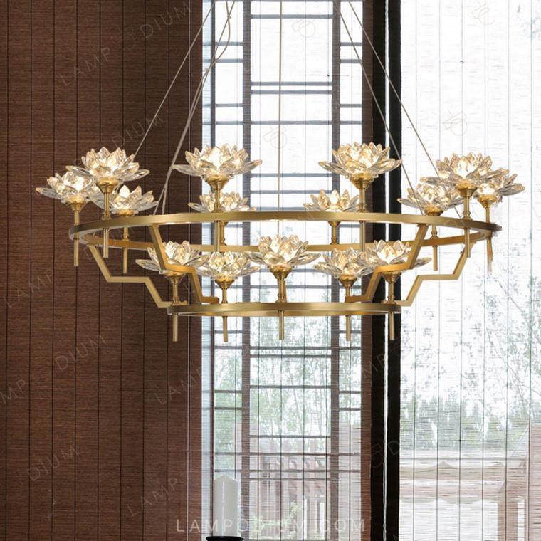 Circular chandeliers and light fixtures LOTOS