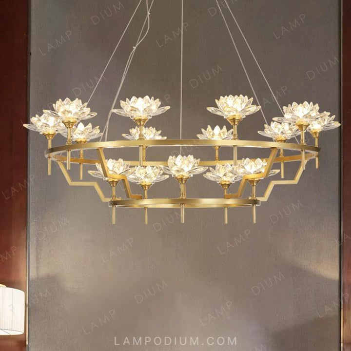 Circular chandeliers and light fixtures LOTOS