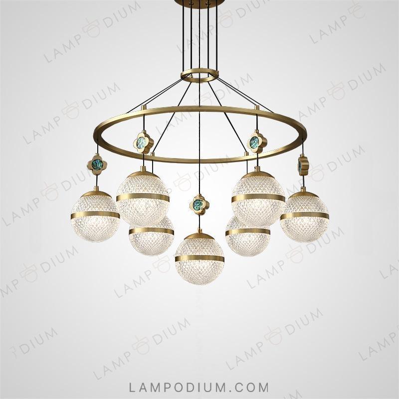 Circular chandeliers and lamps LUARA CH