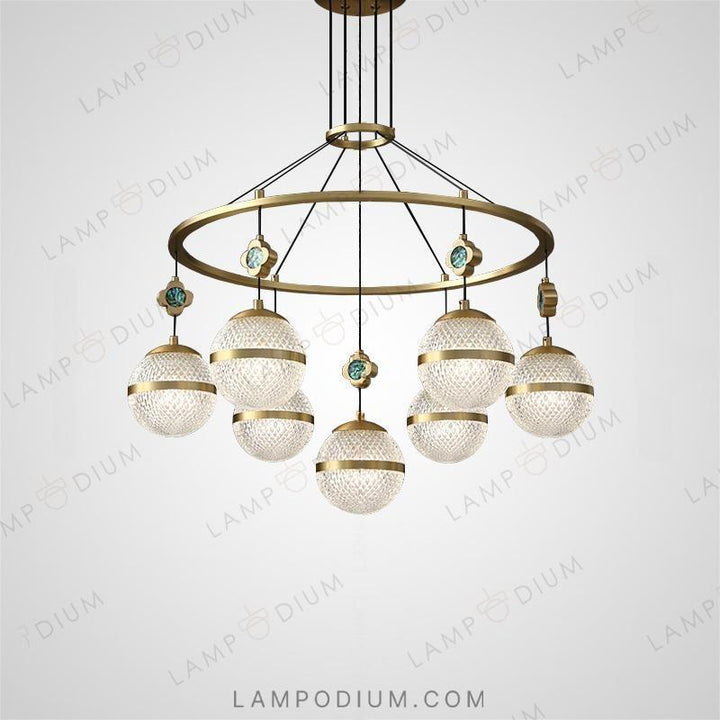 Circular chandeliers and lamps LUARA CH