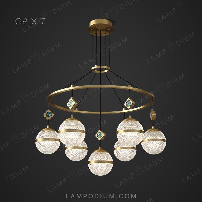 Circular chandeliers and lamps LUARA CH