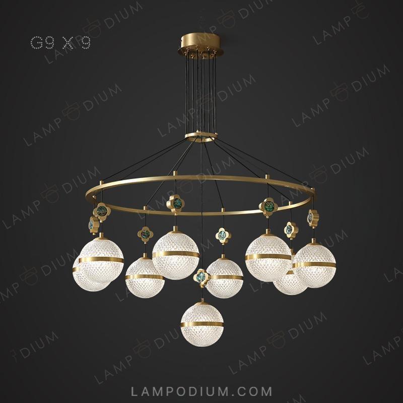 Circular chandeliers and lamps LUARA CH