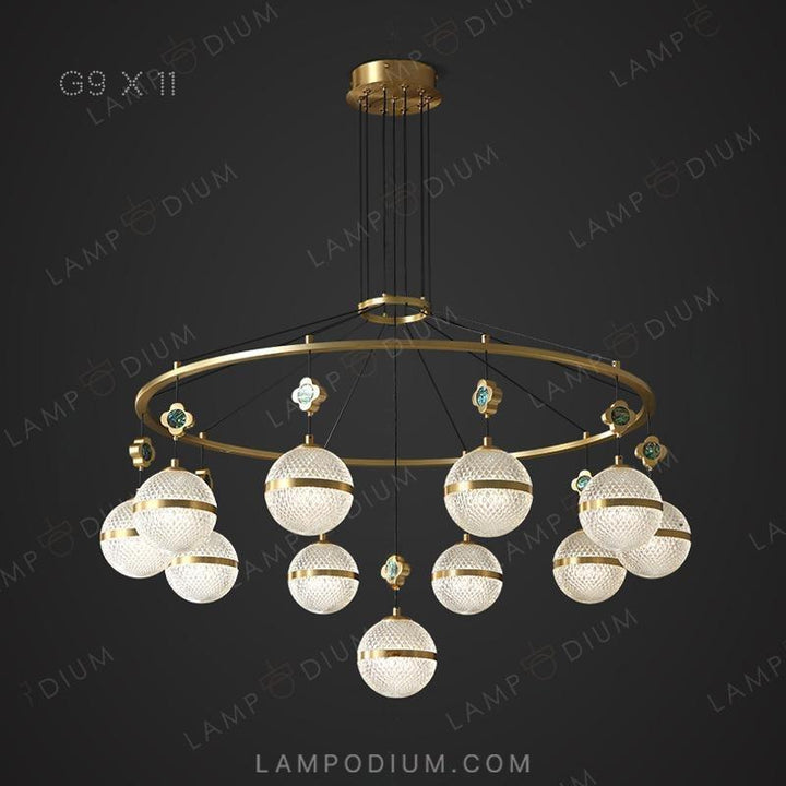 Circular chandeliers and lamps LUARA CH