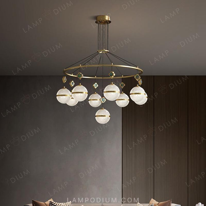 Circular chandeliers and lamps LUARA CH