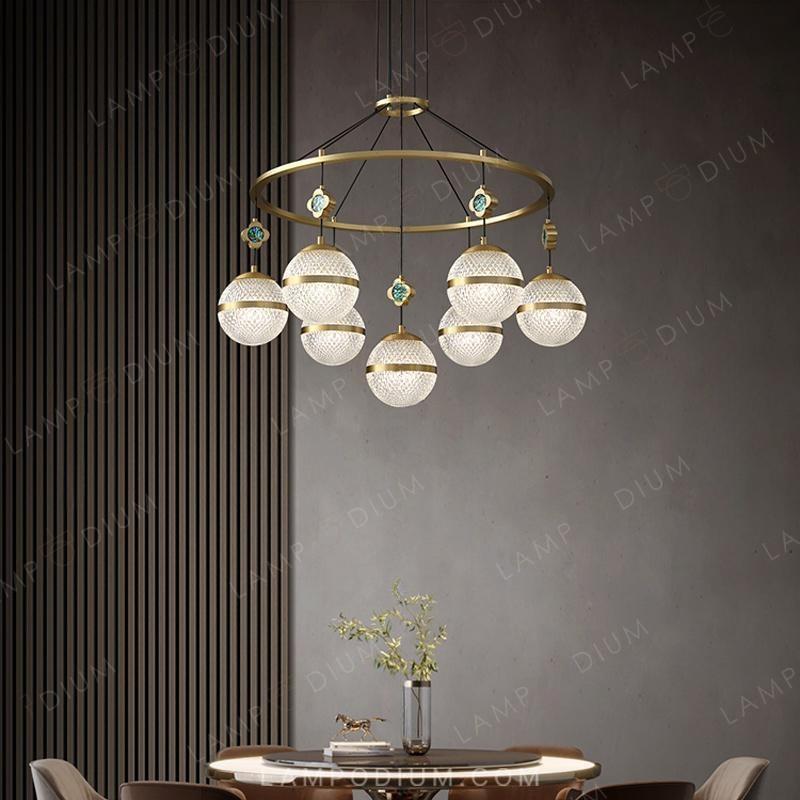 Circular chandeliers and lamps LUARA CH