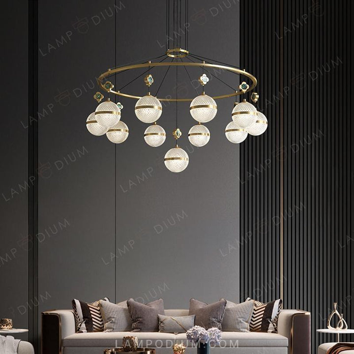 Circular chandeliers and lamps LUARA CH