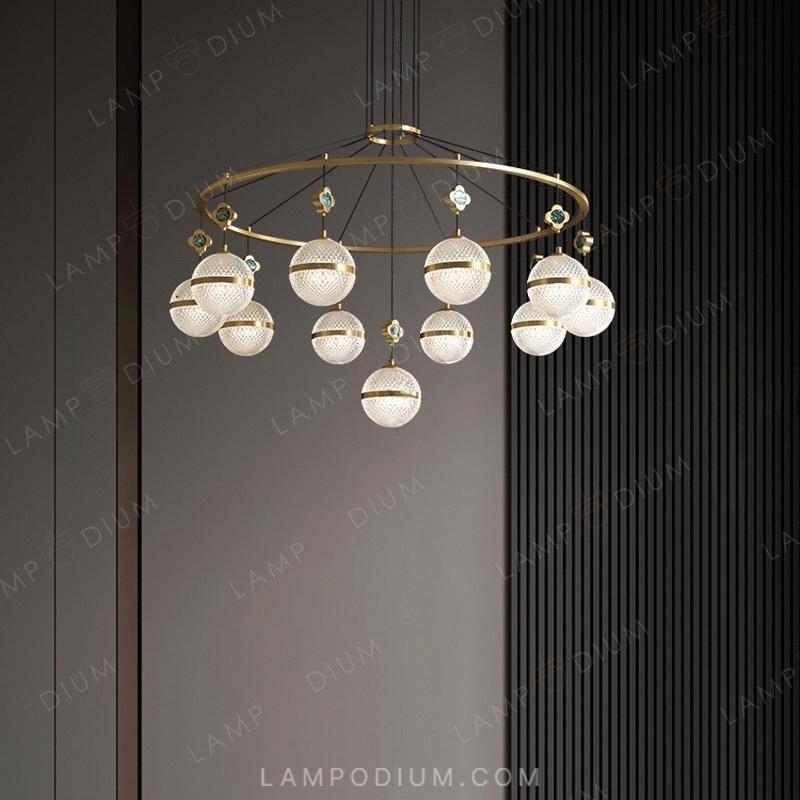 Circular chandeliers and lamps LUARA CH