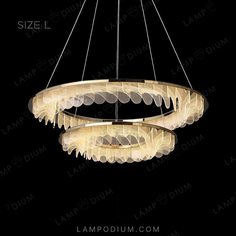 Circular chandeliers and lamps MADELAIN