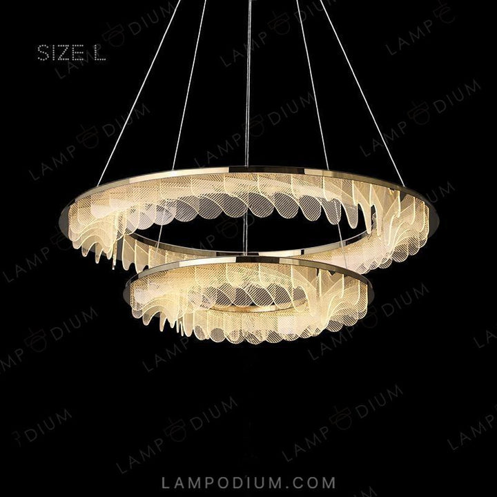 Circular chandeliers and lamps MADELAIN