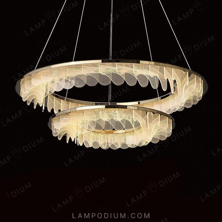 Circular chandeliers and lamps MADELAIN