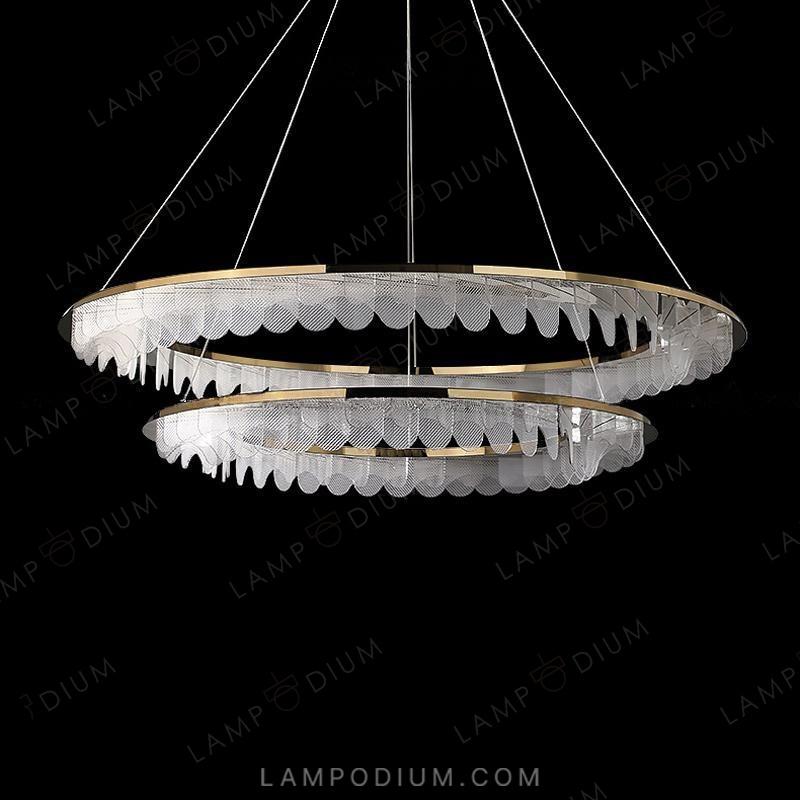 Circular chandeliers and lamps MADELAIN