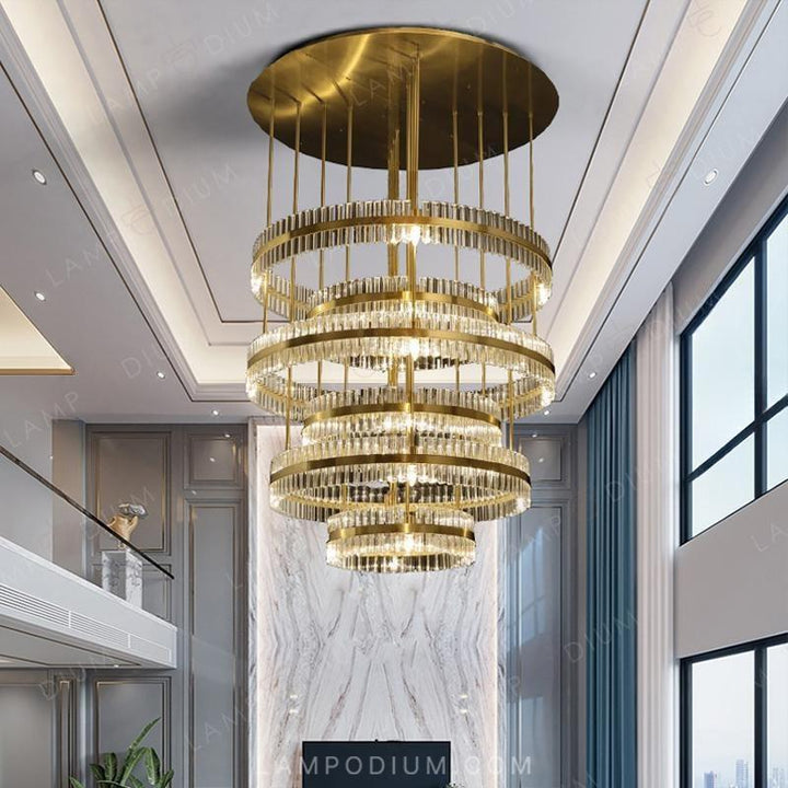 Circular chandeliers and ceiling lights MAESTRO