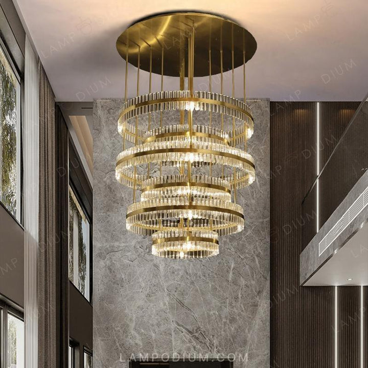 Circular chandeliers and ceiling lights MAESTRO