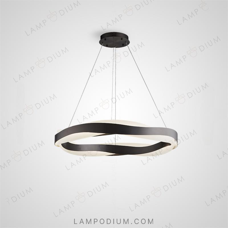 Circular chandeliers and light fixtures MALIKA BLACK