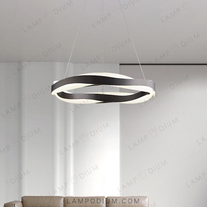 Circular chandeliers and light fixtures MALIKA BLACK