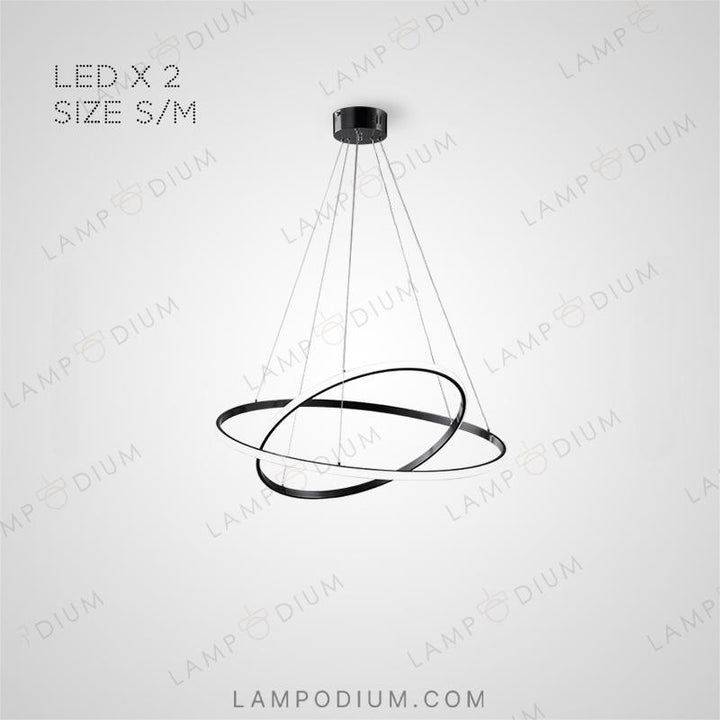 Circular chandeliers and light fixtures MANFRED