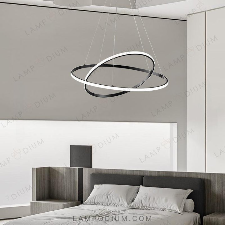 Circular chandeliers and light fixtures MANFRED