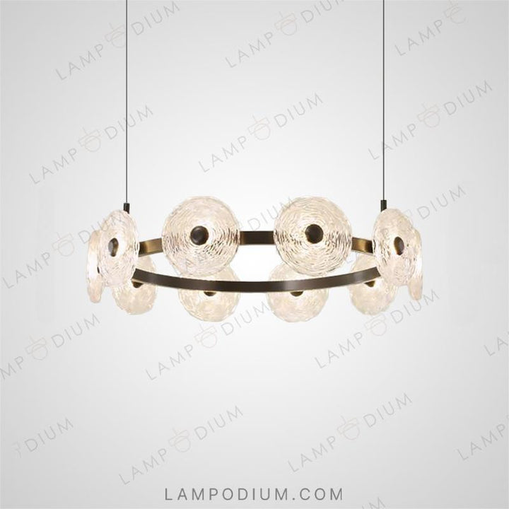 Circular chandeliers and lamps MANS RING