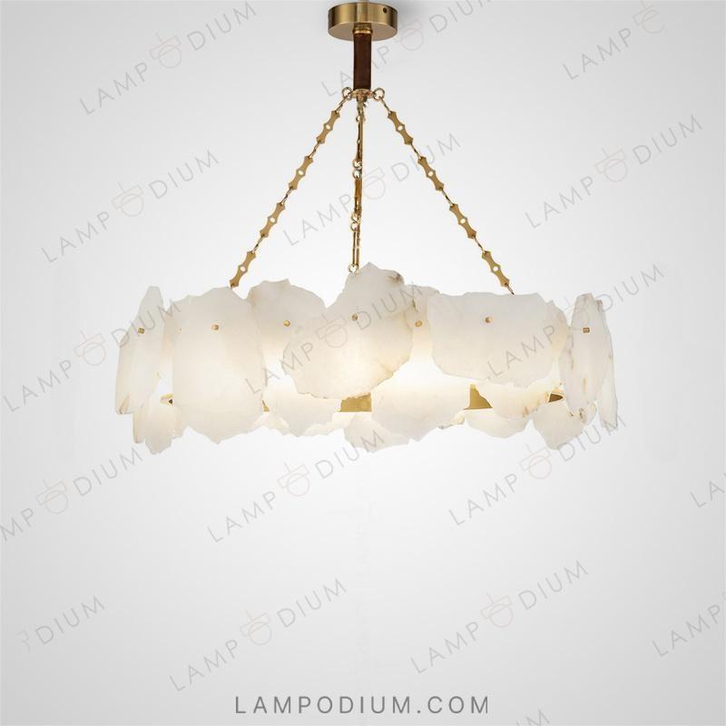 Circular chandeliers and lamps MARBLE R