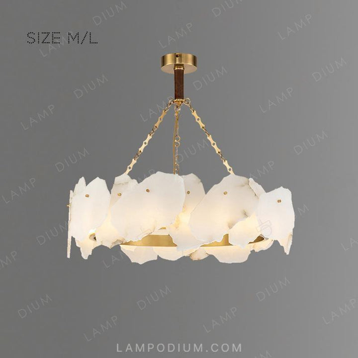 Circular chandeliers and lamps MARBLE R