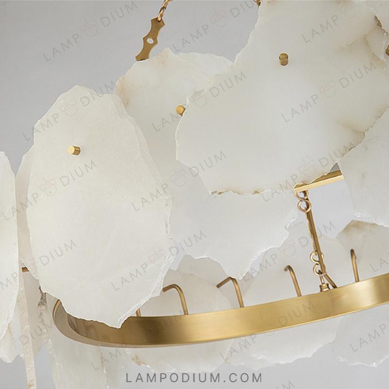 Circular chandeliers and lamps MARBLE R