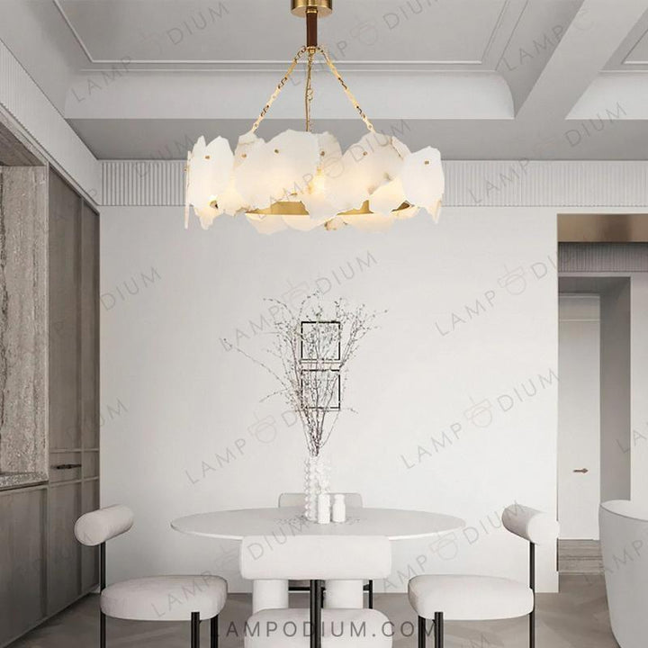 Circular chandeliers and lamps MARBLE R