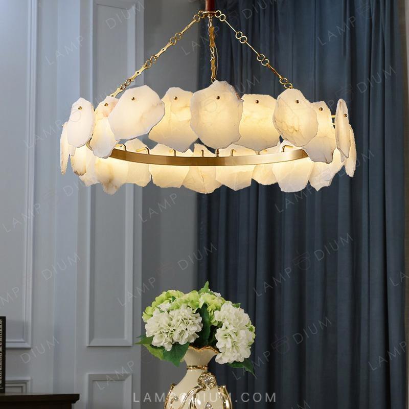 Circular chandeliers and lamps MARBLE R