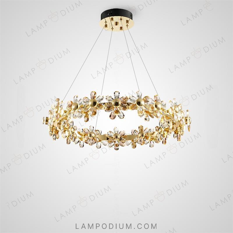 Circular chandeliers and lamps MARIOLA