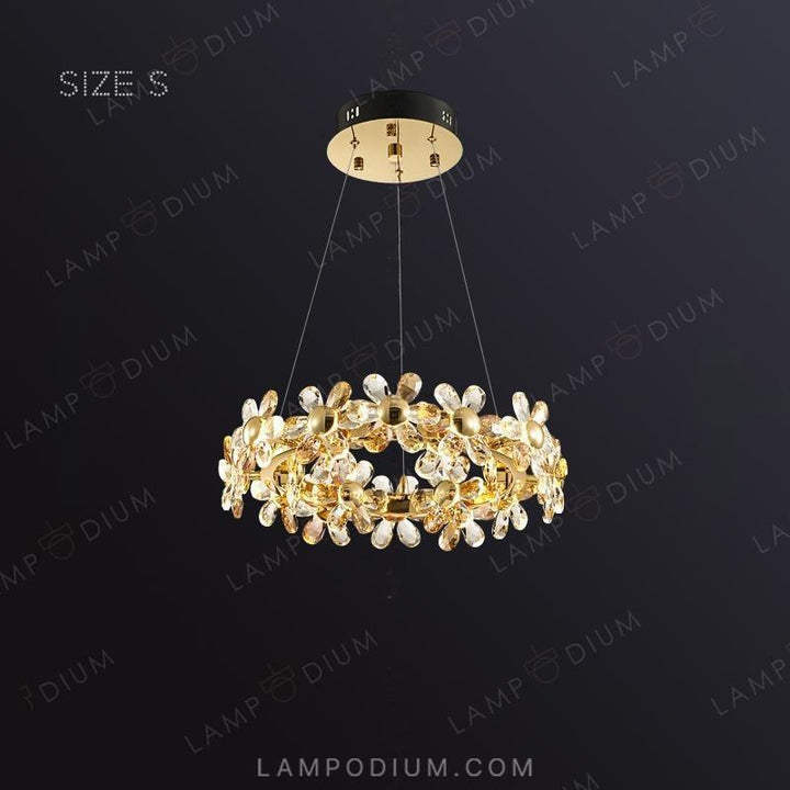 Circular chandeliers and lamps MARIOLA