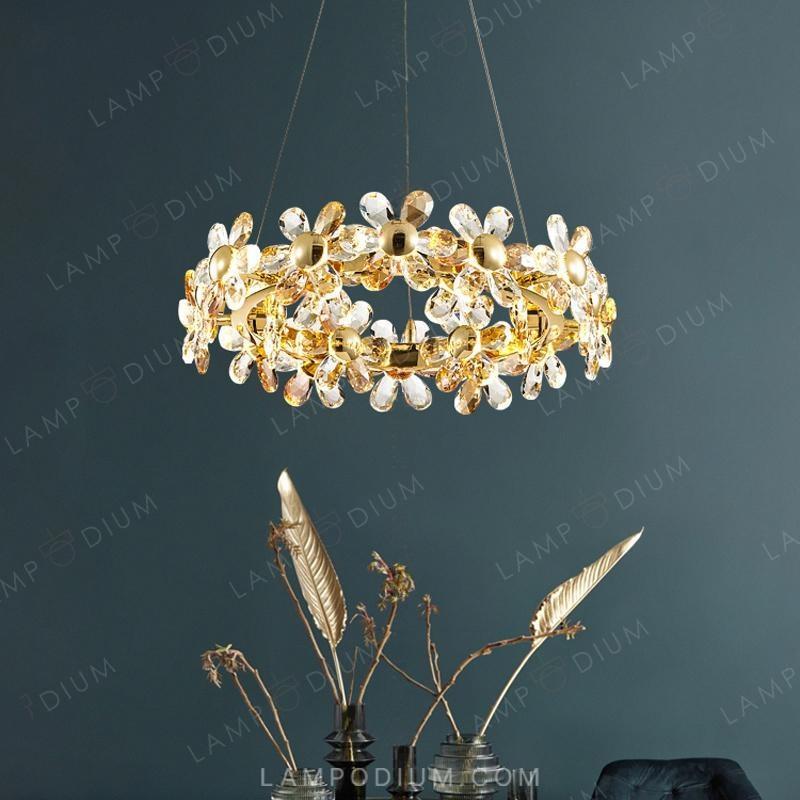 Circular chandeliers and lamps MARIOLA