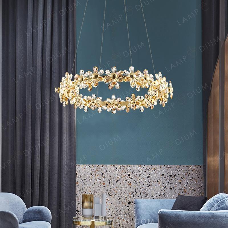 Circular chandeliers and lamps MARIOLA