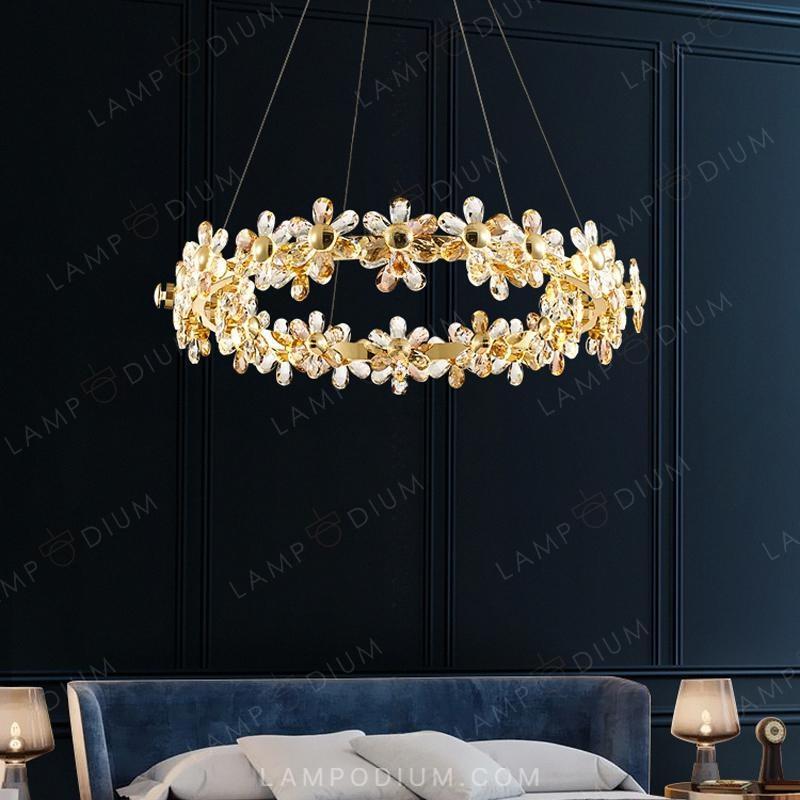 Circular chandeliers and lamps MARIOLA