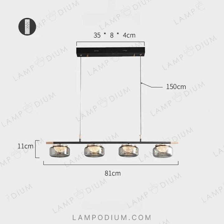 Linear, row luminaire MAYER LONG