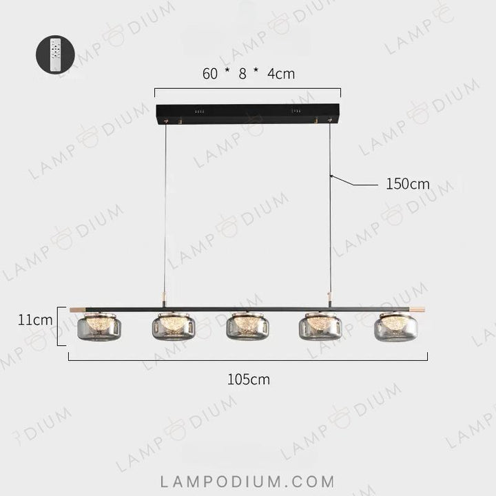 Linear, row luminaire MAYER LONG