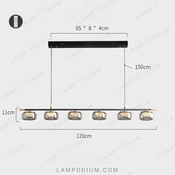 Linear, row luminaire MAYER LONG