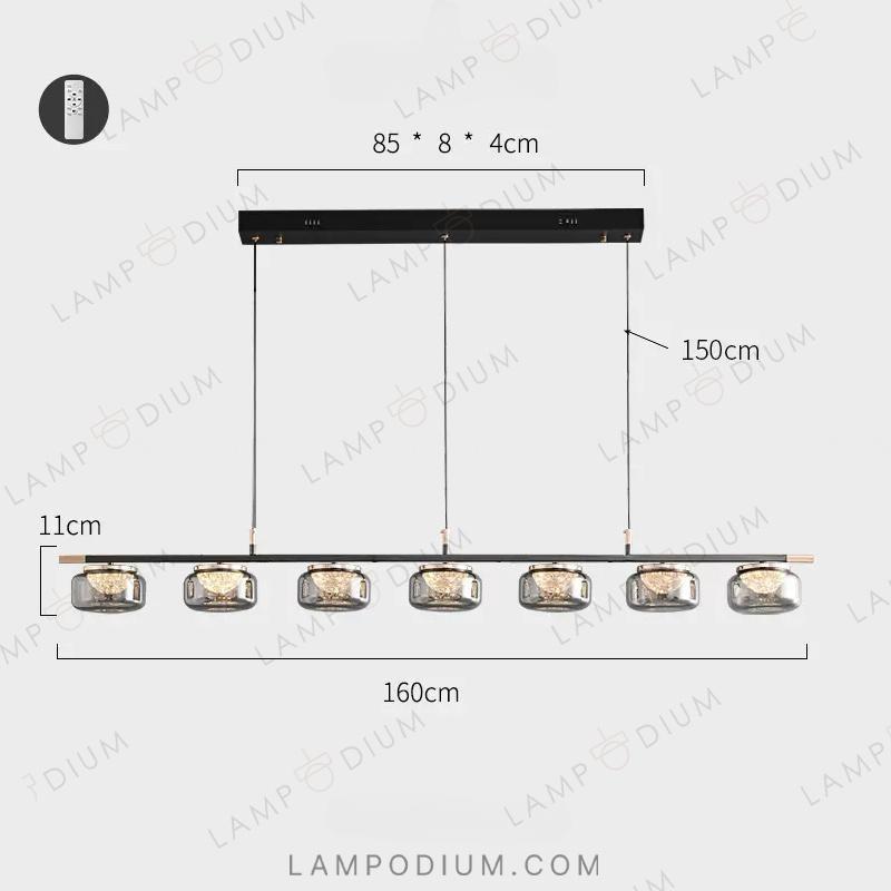 Linear, row luminaire MAYER LONG