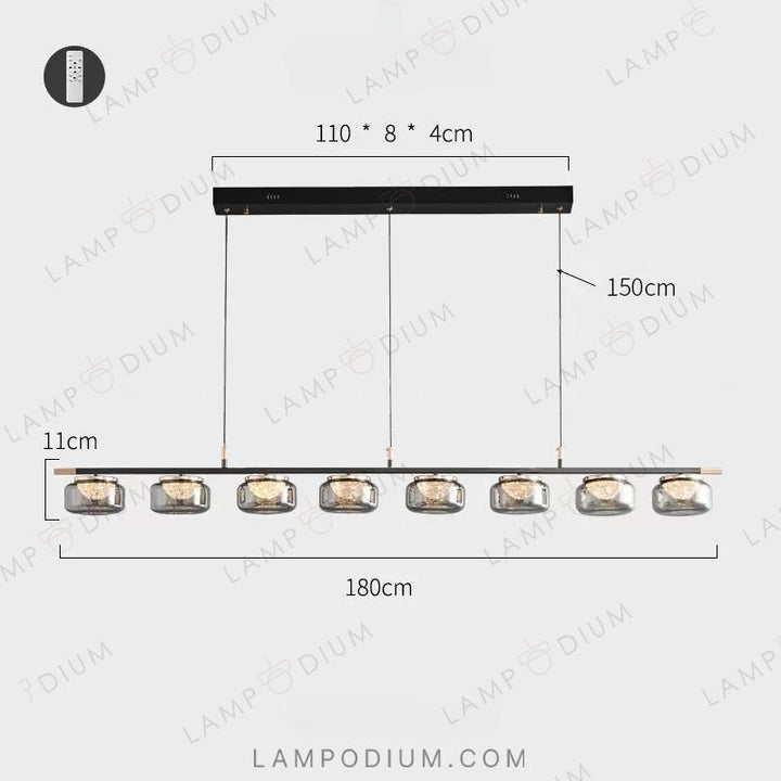 Linear, row luminaire MAYER LONG